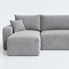 Wohnero24 Habana Ecksofa 251x153 cm mit Schlaffunktion 207x133 cm – Eckcouch mit Bettkasten – Cord Hellgrau Sofa L-Form – Wohnlandschaft Modern – Universal Montierbar Bild 2