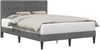 vidaXL Bettrahmen mit Kopfteil Dunkelgrau 160 x 200 cm Samt 42027674 Bild 2