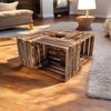 Holzkisten Obstkisten Geflammt 50 x 40 x 30cm 4er Set Dunkel NEU Bild 4