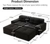 Modulsofa aus Cord mit boneless Design, schwarz Bild 4