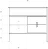 Kommode Schrank SAGA Buche massiv 97x84x46 cm Bild 3