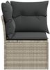 vidaXL Garten-Ecksofa mit Kissen Hellgrau Poly Rattan 366191 Bild 5