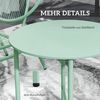 Garten-Bistro-Set H 45 x 50 x 50 cm aus Stahl, wetterfest, mit 2 Stühlen in Grün Bild 5