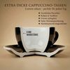 MUVELL Cappuccinotasse 6er Cappuccino-Set "Rimini" Tasse 200ml+Untertasse, schwarz, 6-tlg, Keramik, 200 ml Schwarz mit weißen Rand und Innenfläche Bild 4