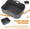 BlingBin Backform Silikonform für Ninja AF300/AF400 Heißluftfritteusen, Airfryer Zubehör, (2er Set 2-tlg), Wiederverwendbarer Heißluftfritteuse Einsatz mit Griffen, Grau Bild 3