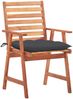 vidaXL Garten-Essstühle 3 Stk. mit Kissen Massivholz Akazie 3064362 Bild 2