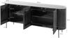 Sideboard Mango 200x40x76 schwarz lackiert / Marmor weiß BARCELONA #102 Bild 5