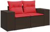 vidaXL 8-tlg. Garten-Sofagarnitur mit Kissen Braun Poly Rattan 3325720 Bild 5