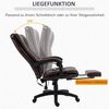 Bürostuhl 68,5 x 68,5 x 113-121 cm mit Massagefunktion, Fußstütze und verstellbarer Rückenlehne Bild 4