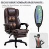 Bürostuhl 68,5 x 68,5 x 113-121 cm mit Massagefunktion, Fußstütze und verstellbarer Rückenlehne Bild 2