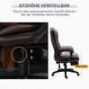 Bürostuhl 68,5 x 68,5 x 113-121 cm mit Massagefunktion, Fußstütze und verstellbarer Rückenlehne Bild 3