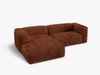 Micadoni Ecksofa Martina 2-Sitzer Links Kord Ziegel Bild 3