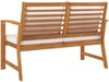 vidaXL Gartenbank 120 cm mit Cremeweißen Kissen Massivholz Akazie 311829 Bild 4