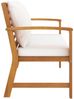 vidaXL Gartenbank 120 cm mit Cremeweißen Kissen Massivholz Akazie 311829 Bild 3