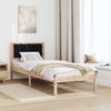 vidaXL Bettrahmen Schwarz 90 x 190 cm Massives Kiefernholz 878226 Bild 4