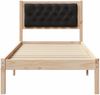 vidaXL Bettrahmen Schwarz 90 x 190 cm Massives Kiefernholz 878226 Bild 5