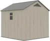 Vente-unique - ANTEVA Gartenhaus Harz GrauBeige - B 237 cm x H 242 cm x L 237 cm Bild 4