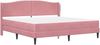 vidaXL Bettrahmen mit Kopfteil Rosa 180x200 cm Samt 3415223 Bild 3