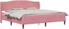vidaXL Bettrahmen mit Kopfteil Rosa 180x200 cm Samt 3415223 Bild 2