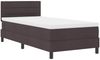 vidaXL Boxspringbett mit Kopfteil Dunkelbraun 80 x 200 cm Stoff 3338569 Bild 4