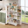 Küchenschrank 60x35x128 cm mit LED-Sensorleuchte und verstellbaren Einlegeböden – Weiß Bild 5