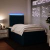 vidaXL Boxspringbett mit Matratze Blau 120x200 cm Samt 3294620 Bild 4