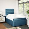 vidaXL Boxspringbett mit Matratze Blau 120x200 cm Samt 3294620 Bild 5