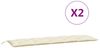 vidaXL Gartenbank-Auflagen 2 Stk. Cremeweiß 180x50x7 cm Oxford-Gewebe 361718 Bild 5