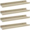 vidaXL Wandregale 4 Stk. Weiß und Sonoma-Eiche 40x9x3 cm 326694 Bild 2