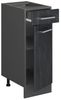 Küchenunterschrank R-Line Schwarz Beton 30 cm ohne Arbeitsplatte Vicco Bild 3