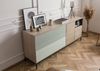 Sideboard Akazie 200x45x85 grau-weiß geölt CHICAGO #05 Bild 2