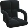 vidaXL Verstellbarer Fußsessel Schwarz Samt 42028138 Bild 2