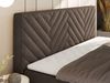 Boxspringbett AVERTA 160 x 200 cm mit Bettkasten und Topper, Doppelbett mit Bonnell-Federkernmatratze, gepolstertem Kopfteil, Stauraum, modernes Schlafzimmer Bett - Braun Velvet - H4 Bild 4