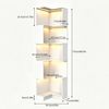 TWSOUL Bücherregal Eckregal mit LED Beleuchtung,L-Form Standregal Weiß, 5 Ebenen, platzsparendes Bücherregal für Wohnzimmer, 175 cm Bild 2