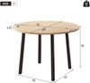 Klappbarer Esstisch H 75 x T 100 x B 100 cm, rund, beidseitig klappbar, MDF in Eichenoptik Bild 4