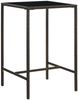 Garten-Bartisch JONI Braun 70x70x110 cm Poly Rattan und Glas | Gartentisch Rattan Bistrotisch Outdoortisch Terrassentisch Bild 2