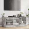 vidaXL TV-Schrank mit Glastüren Betongrau 102x37x42 cm 836409 Bild 3
