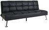 Sofa HWC-K21, Klappsofa Couch Schlafsofa, Nosagfederung Schlaffunktion Liegefläche 181x107cm ~ Kunstleder, schwarz Bild 5