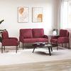 vidaXL Sofagarnituren 3 pcs Weinrot 115 x 56 x 80 cm Sperrholz 3406211 Bild 3