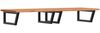 vidaXL Waschbeckenregal Wandmontage Stahl und Massivholz Buche 3302459 Bild 2