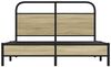 vidaXL Bettgestell ohne Matratze 140x190 cm Sonoma-Eiche Holzwerkstoff 4100410 Bild 5