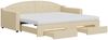 vidaXL Tagesbett Ausziehbar mit Schubladen Creme 90x200 cm Stoff 3197588 Bild 2