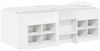 vidaXL Loft Bettgestell mit Schrank mit Regal 3 pcs Weiß Holzwerkstoff 3423430 Bild 2