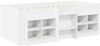 vidaXL Loft Bettgestell mit Schrank mit Regal 3 pcs Weiß Holzwerkstoff 3423430 Bild 3