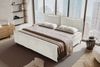 99rooms Vero Plus Familienbett Boxspringbett 260×200 cm Cordstoff POSO Greige Bild 3