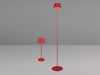 SET: Kleine Akku Stehlampe 123cm & Tischlampe 39cm für Outdoor kabellos Rot Bild 3
