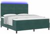 vidaXL LED Boxspringbett mit Matratze Dunkelgrün 180 x 200 cm Samt 3343331 Bild 3