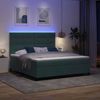 vidaXL LED Boxspringbett mit Matratze Dunkelgrün 180 x 200 cm Samt 3343331 Bild 5