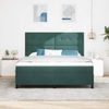 vidaXL LED Boxspringbett mit Matratze Dunkelgrün 180 x 200 cm Samt 3343331 Bild 4