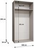 ABIKS MÖBEL Drehtürenschrank MARBELLA 1 Schlafzimmerschrank mit Kleiderstange und Regalen Bild 4